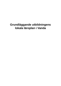 Grundläggande utbildningens lokala läroplan i Vanda