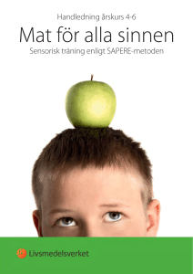 Mat för alla sinnen – sensorisk träning enligt SAPERE