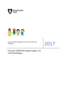 Likabehandlingsplan förskolan Ekbacken (Word, 71kb, nytt fönster)