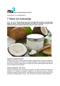 7 fakta om kokosolja