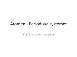 Atomen - Periodiska systemet