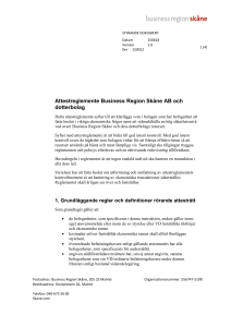 Attestreglemente Business Region Skåne AB och