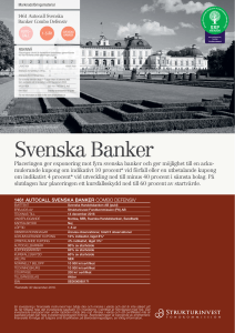 Svenska Banker - Strukturinvest