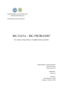 big data – big problems? - GUPEA