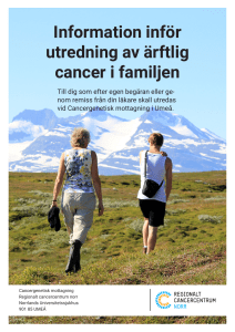 Information inför utredning av ärftlig cancer i familjen
