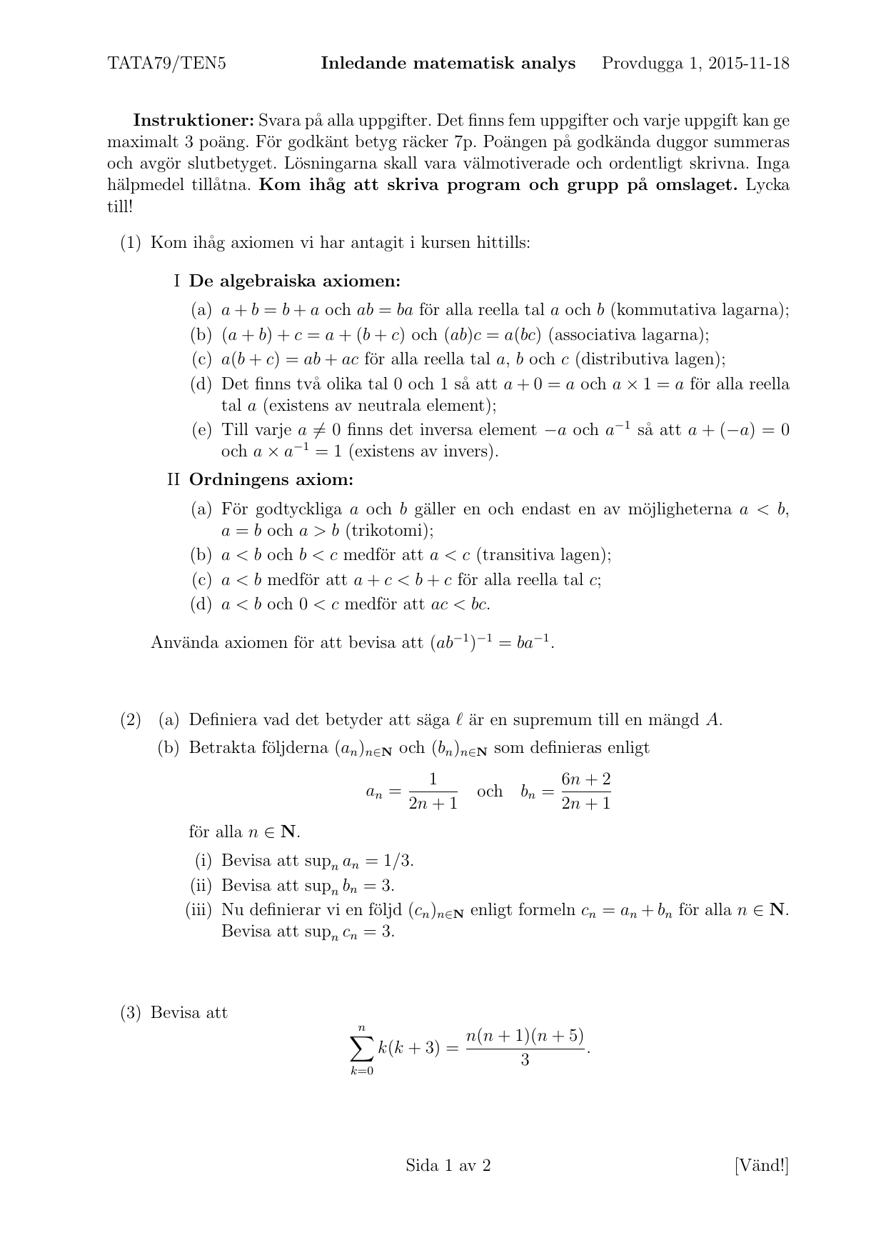 Tata79 Ten5 Inledande Matematisk Analys