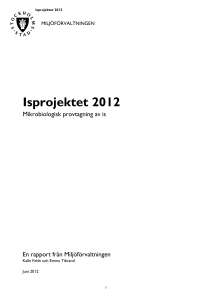 Isprojektet 2012 - Livsmedelsverket