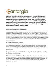 Cantargia AB publicerade den 20 oktober 2016 ett