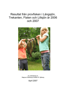 Resultat från provfisken i Långsjön och Trekanten år 2000