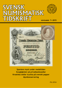 november 7 • 2015 Pris 30 kr Spaniens mynt under medeltiden