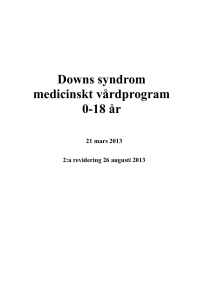 Downs syndrom medicinskt vårdprogram 0