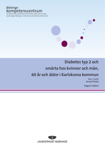 kompetenscentrum Diabetes typ 2 och smärta hos kvinnor och män