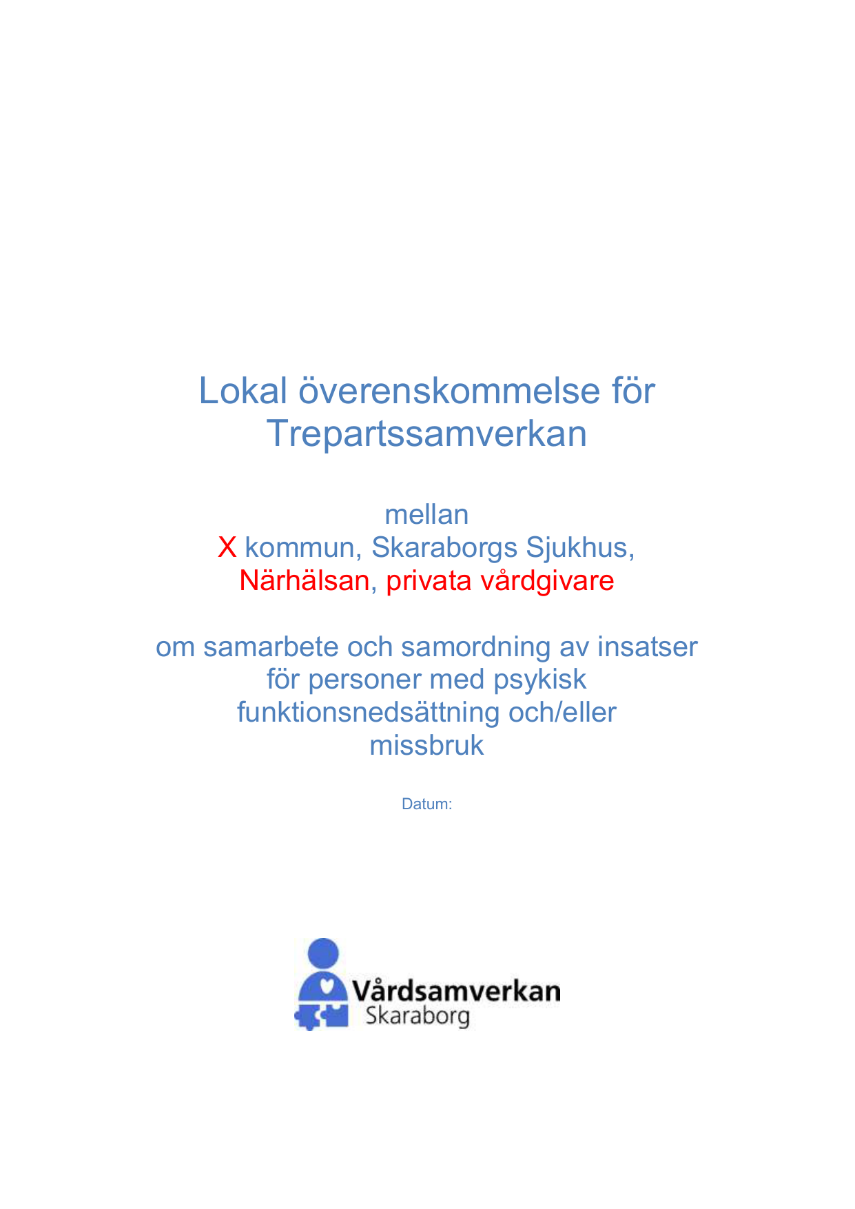 Mall For Lokal Overenskommelse