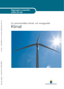 En sammanhållen klimat- och energipolitik - klimat