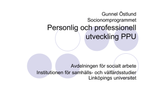 Gunnel Östlund Socionomprogrammet - LiU