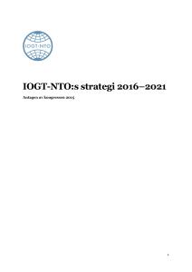 IOGT-NTO:s strategi 2016–2021