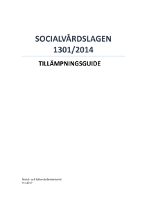 SOCIALVÅRDSLAGEN 1301/2014