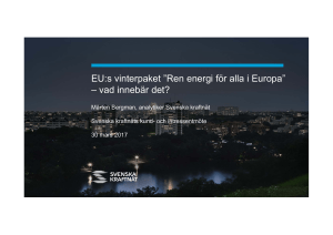 EU:s vinterpaket ”Ren energi för alla i Europa”