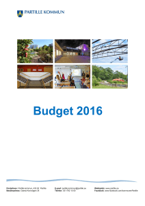 Budget 2016 - Partille kommun