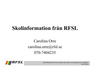 RFSLs skolinformation