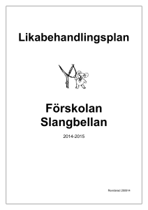 Likabehandlingsplan