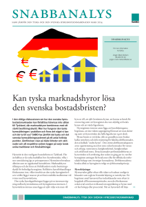 Kan tyska marknadshyror lösa den svenska bostadsbristen?