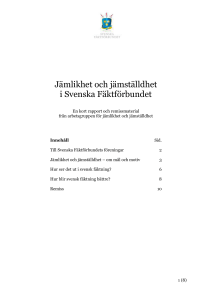 Jämlikhet och jämställdhet i Svenska Fäktförbundet En kort rapport