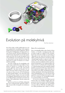 Evolution på molekylnivå - Nationellt resurscentrum för biologi och