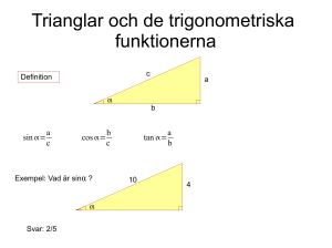 Trianglar och de trigonometriska funktionerna