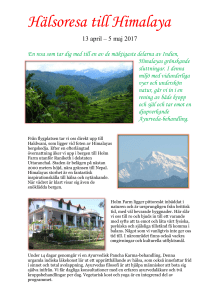 Hälsoresa till Himalaya - Ayurveda Hälsan Skellefteå
