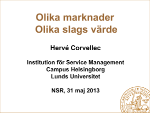 Handledningsaritmetik - Institutionen för service management och