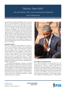 Obama i New Delhi – ett nytt kapitel i den indo-amerikanska