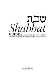 ett urval av sidorna i guiden. - Shabbat guide