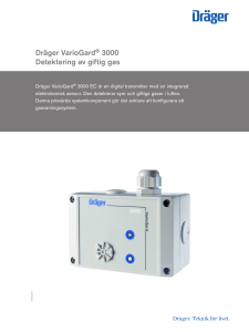 Dräger VarioGard® 3000 Detektering av giftig gas
