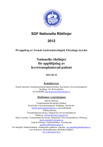 SGF Nationella Riktlinjer 2012 Nationella riktlinjer för uppföljning av