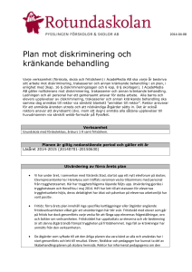 i AcadeMedia AB ska varje år beskriva sitt arbete mot diskriminering