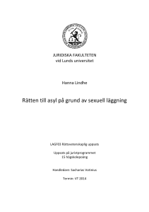 Rätten till asyl på grund av sexuell läggning