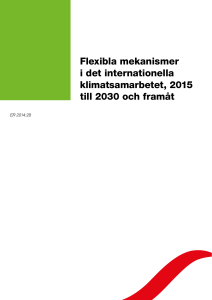 Flexibla mekanismer i det internationella klimatsamarbetet, 2015 till