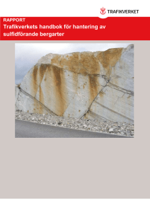 Trafikverkets handbok för hantering av sulfidförande bergarter