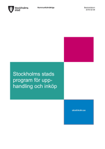 Stockholms stads program för upphandling och inköp