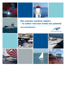 Den svenska maritima sektorn – en sektor med stor bredd