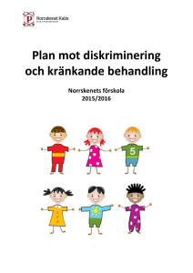 Plan mot diskriminering och kränkande behandling