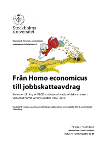 Från Homo economicus till jobbskatteavdrag