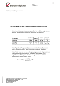 OBLIGATORISK BILAGA – Demonstrationsprogram för elfordon