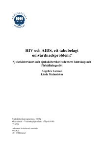 HIV och AIDS, ett tabubelagt omvårdnadsproblem?