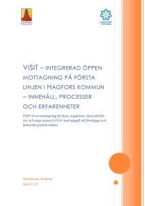 VISIT – integrerad öppen mottagning på första linjen i Hagfors