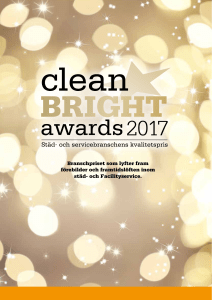 Clean Bright Awards 2017 – Inbjudan till Kategoripartner