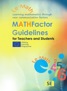[1] Riktlinjer för metoden MATHFactor - Le-Math