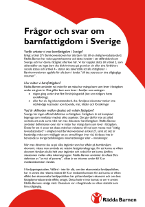 Frågor och svar om barnfattigdom i Sverige