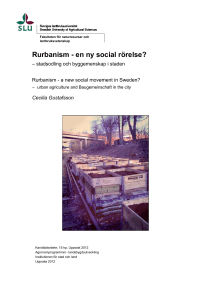 Rurbanism - en ny social rörelse?